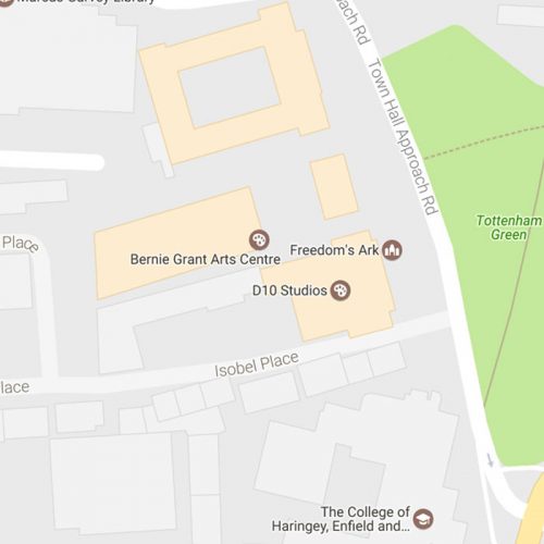 Location map for Bernie Grant Arts Centre
